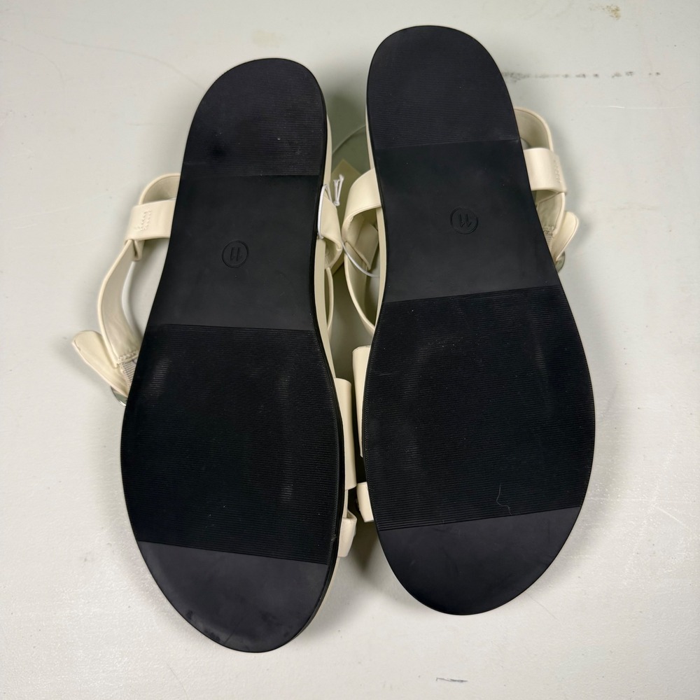 A New Day Womens Off White Silver Toe Ring Slingback Sandals Size 11 - Picture 7 of 7